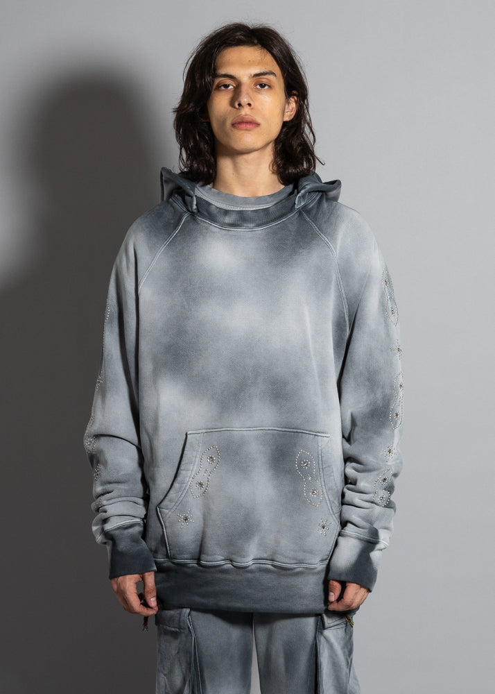 Stud Throwback Hoodie - Concrete
