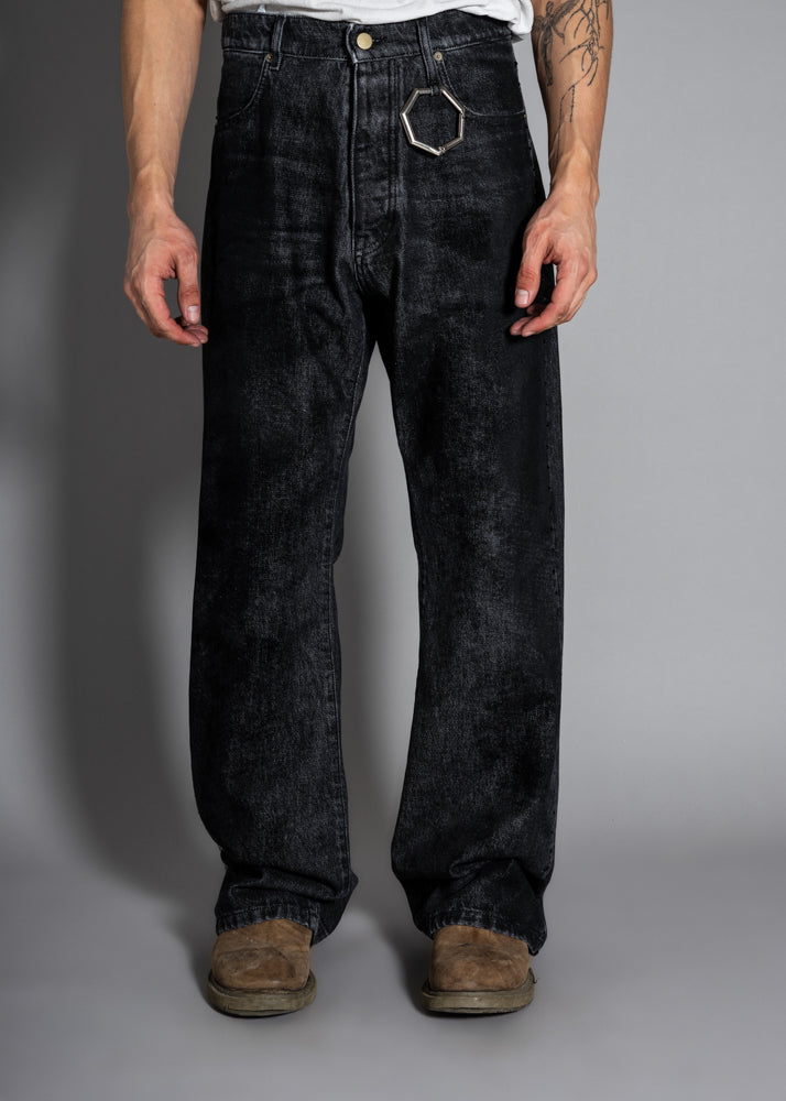 Crystal Studio Jeans - Flocked Black