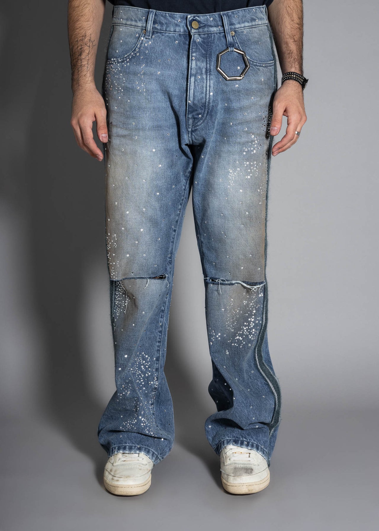 Crystal & Mohair Studio Jeans - Light Indigo