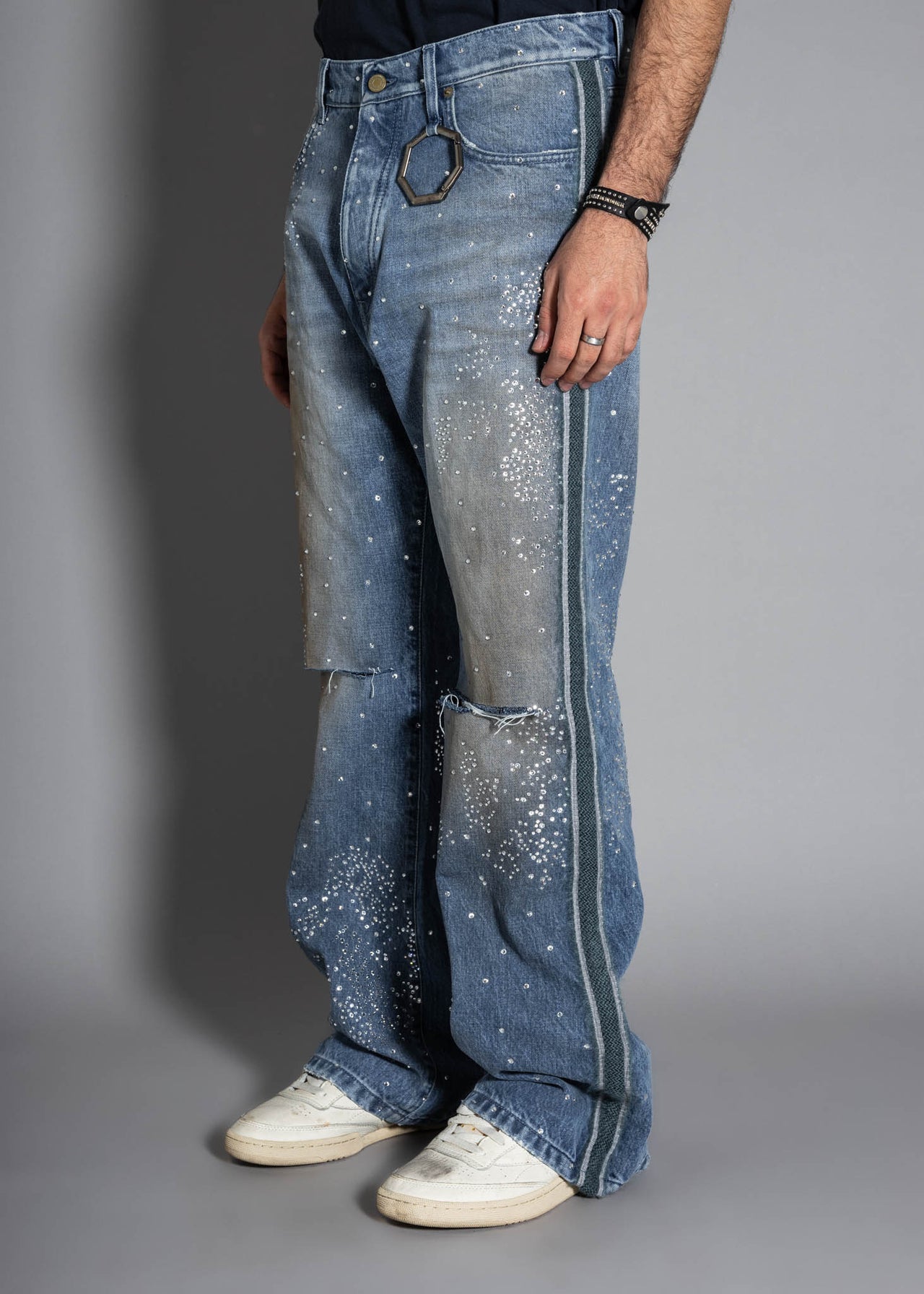Crystal & Mohair Studio Jeans - Light Indigo