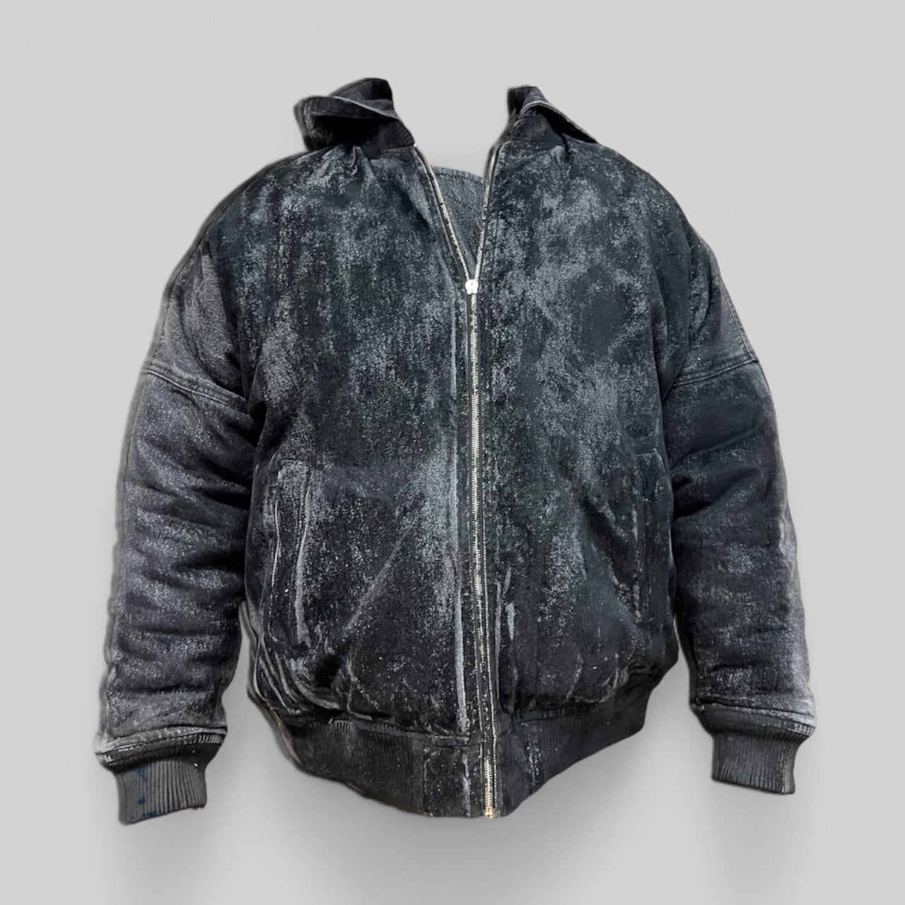 Teddy Jacket - Flocked Black