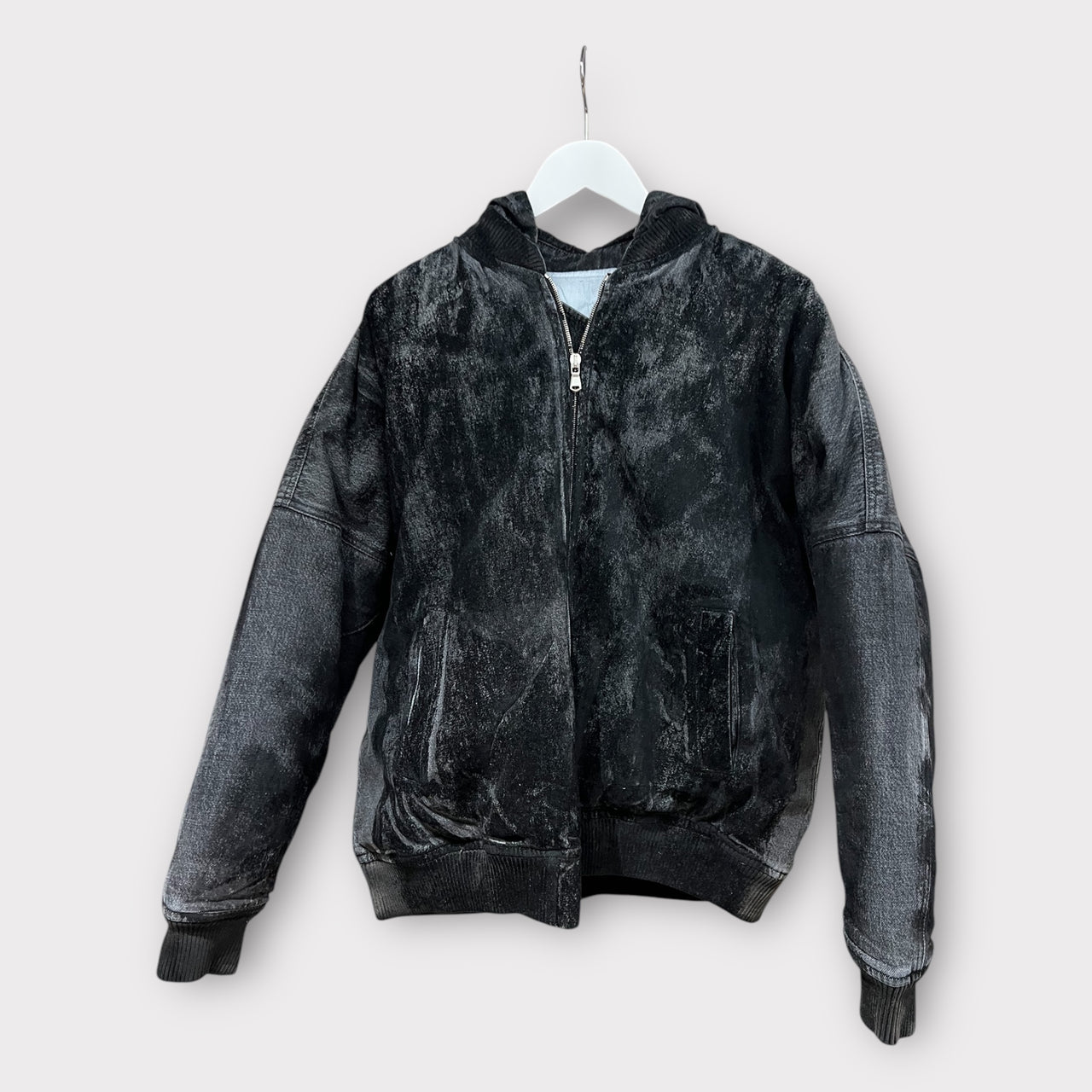 Teddy Jacket - Flocked Black