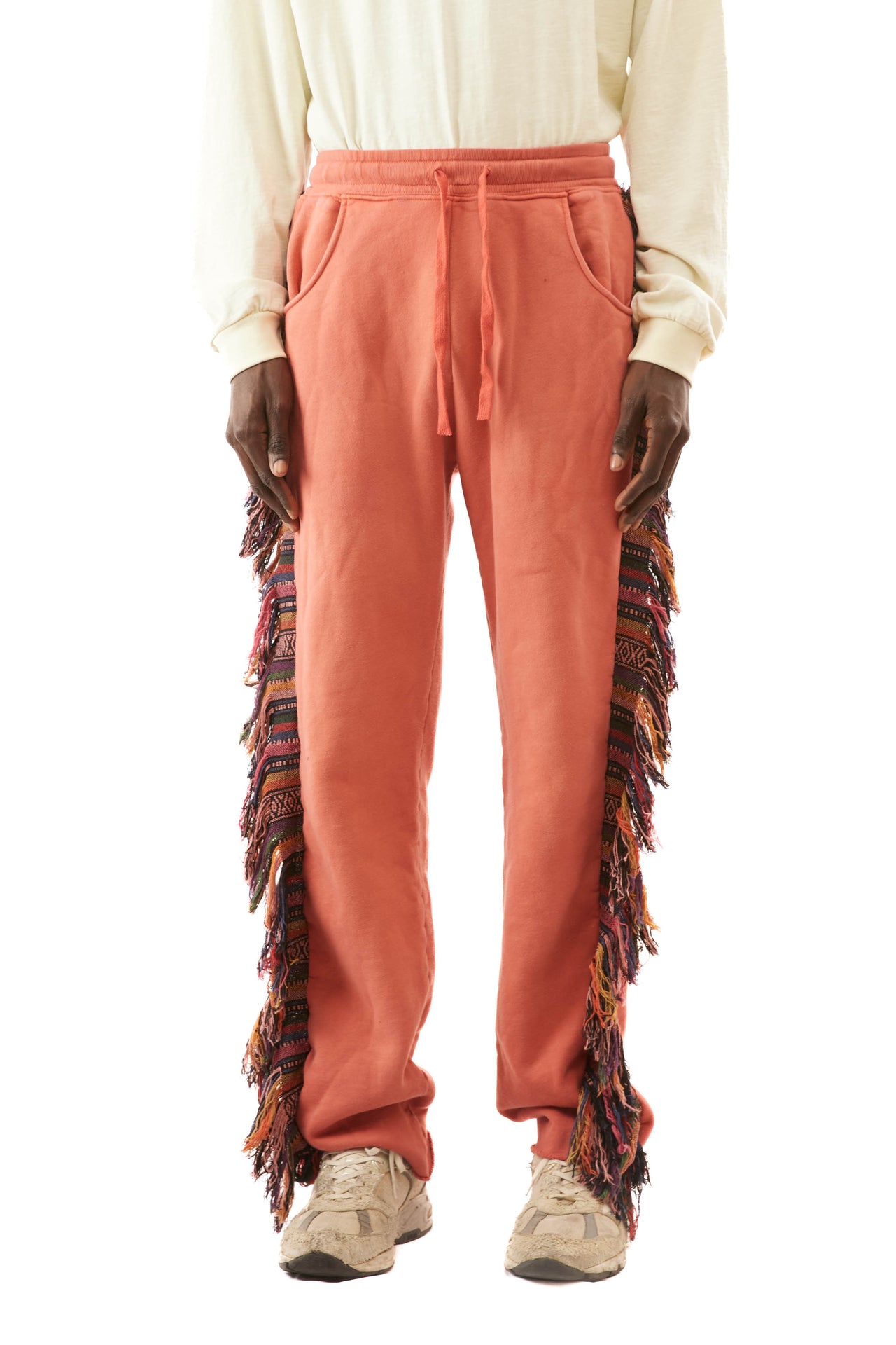 Know U Rider Fringe Joggers - Aged Red
