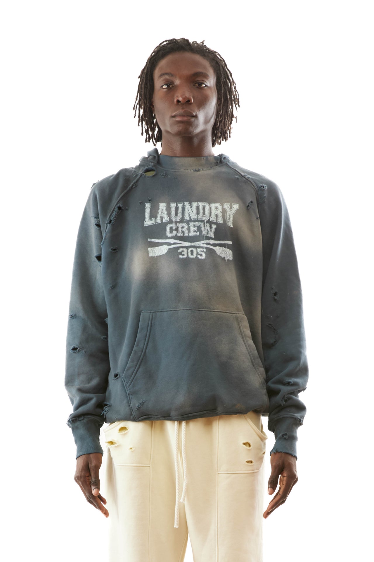 Throwback Crew Hoodie - Dark Navy