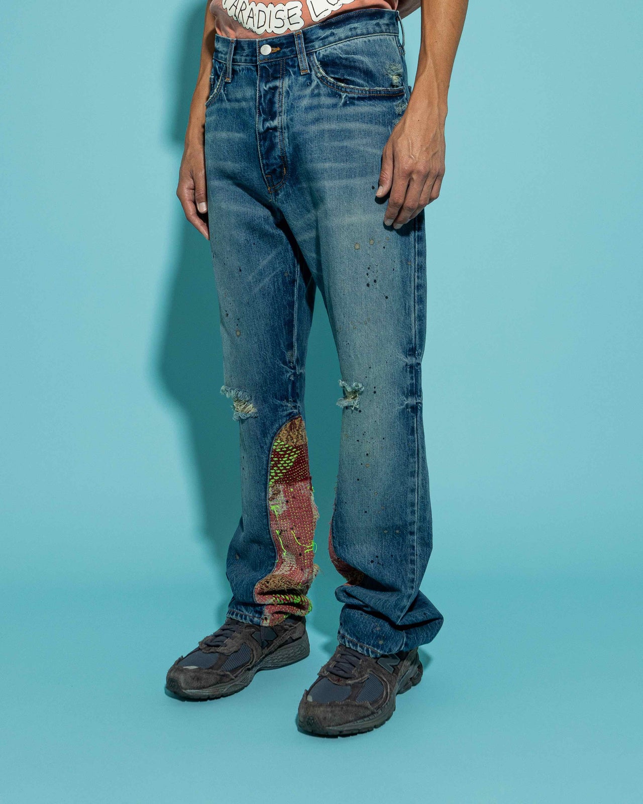 Mickey Paneled Jeans - Medium Indigo