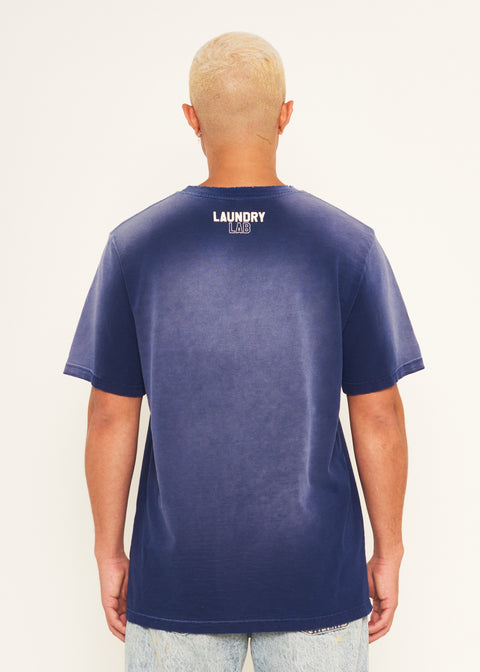  LAUNDRY LAB T-SHIRT IN ORIENT BLUE