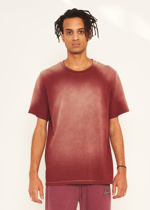  LAUNDRY LAB T-SHIRT IN RED MAHOGANY