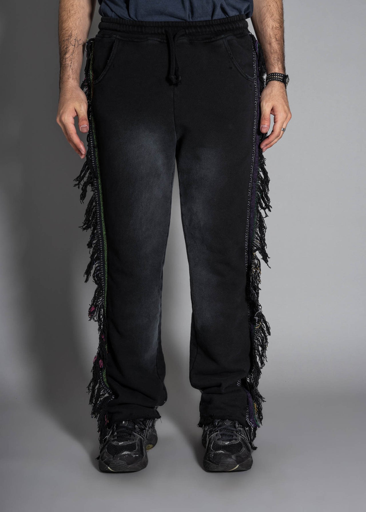 Atelier Fringe Joggers - Jet Black