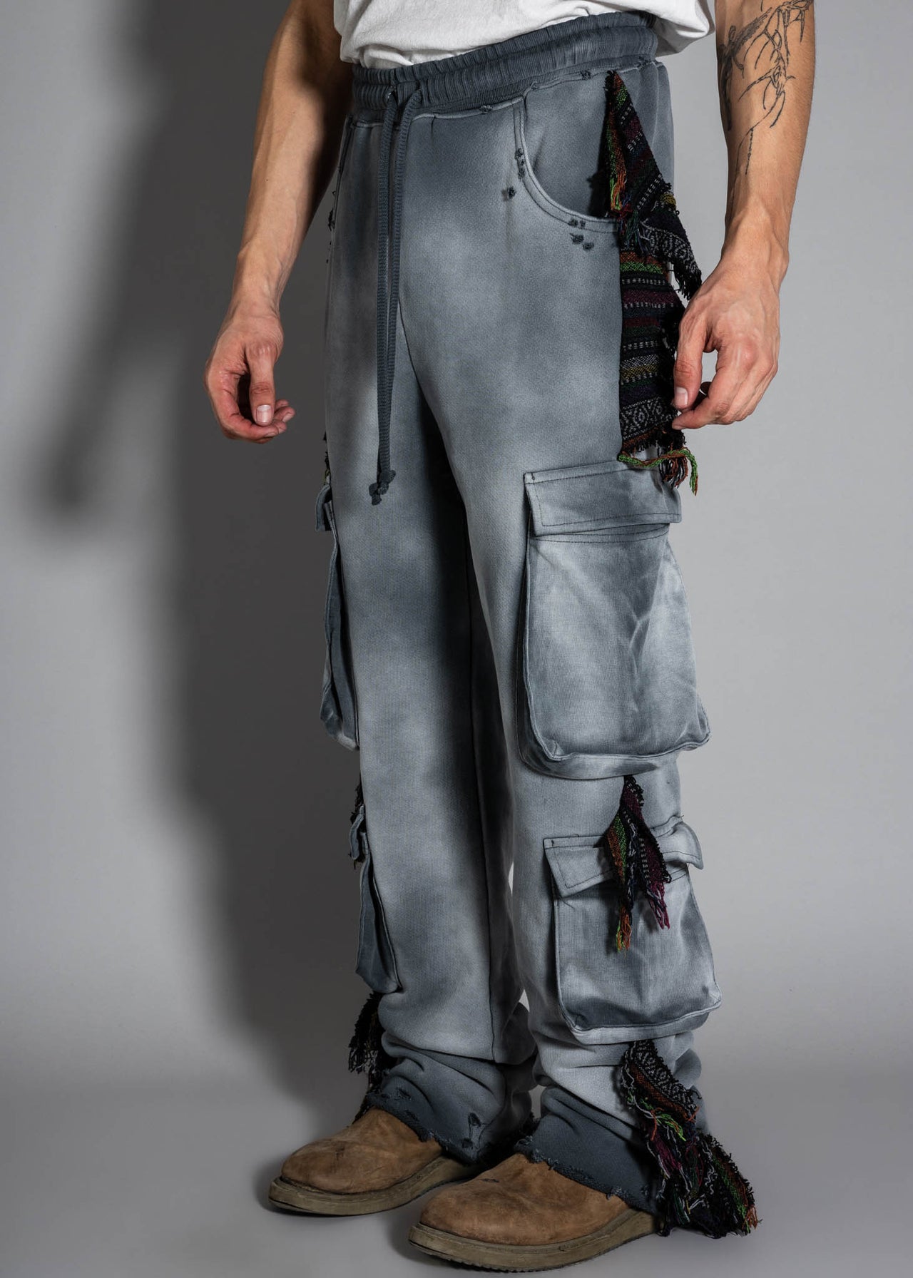 Know U Rider Cargo Joggers - Concrete