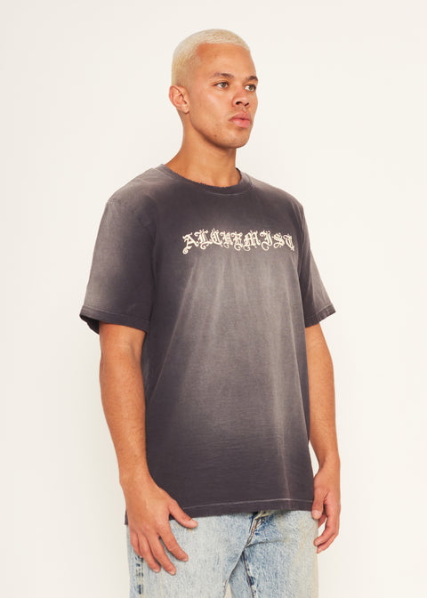  LESTER PUNK T-SHIRT IN FADED BLACK