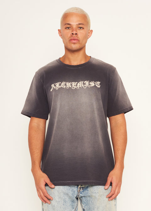  LESTER PUNK T-SHIRT IN FADED BLACK
