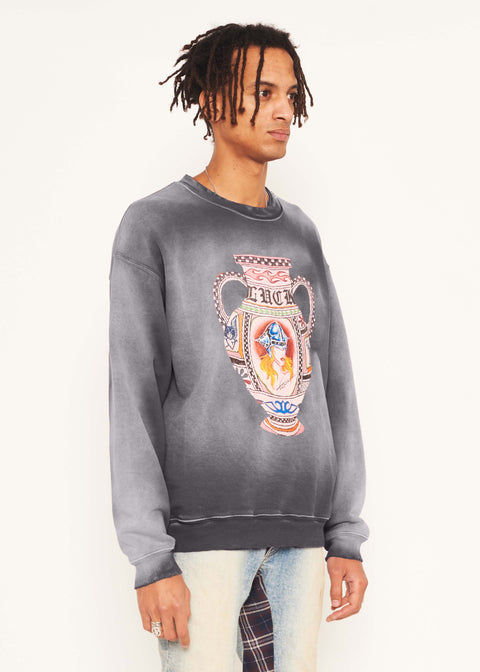  WES SWEATER IN FADED BLACK