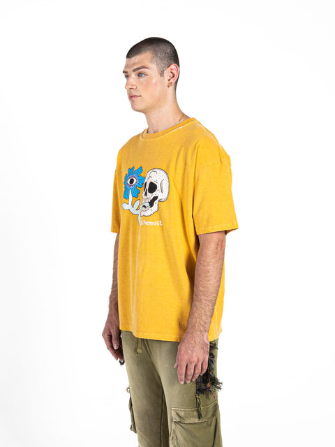Floral Skull T-shirt - Paprika