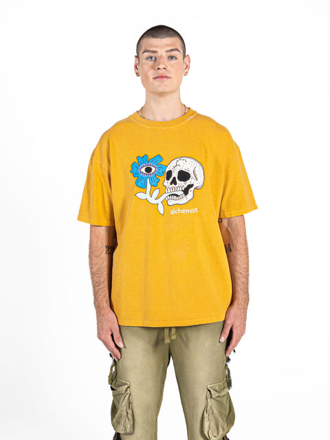 Floral Skull T-shirt - Paprika