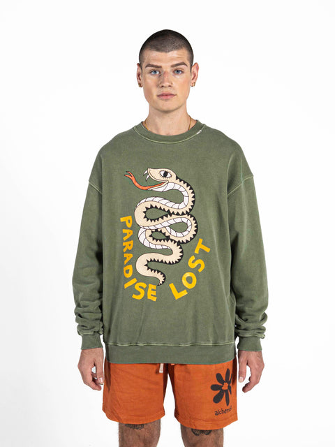 Snake Sweater - Defender Green